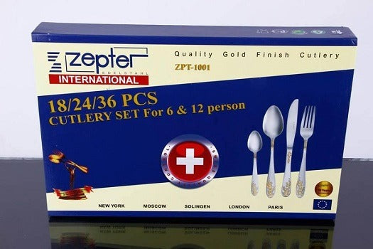 Original Zepter Cutlery Spoon Knife Fork Set - 36 Pcs HD