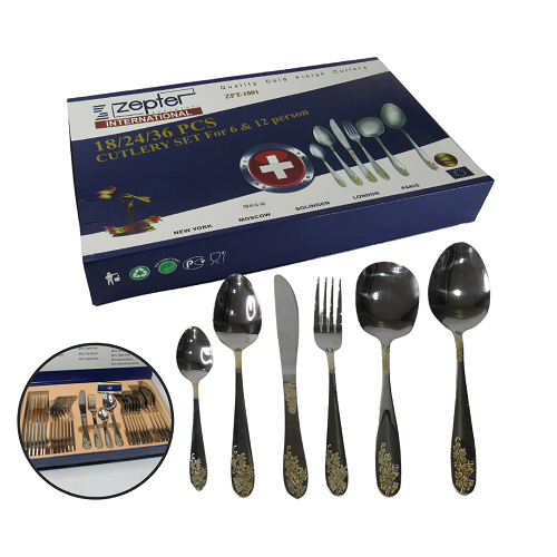 Original Zepter Cutlery Spoon Knife Fork Set - 36 Pcs HD