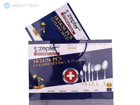 Original Zepter Cutlery Spoon Knife Fork Set - 36 Pcs HD