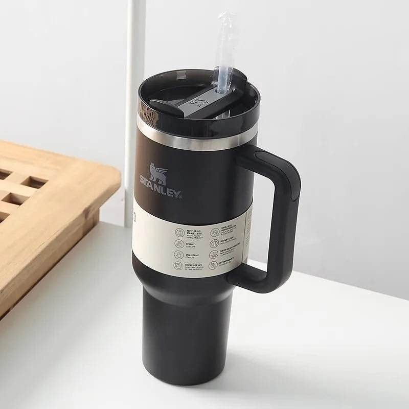 Stanley-Quencher H2.0 Flowstate Stainless Steel 40 OZ Vacuum Insulated Cup, Tumbler, Mug with Lid -Stainless Steel - BPA free, Cup, Mug, Car Mug - Stanley - Tumbler -Travel Partner - Best Gift - Coffee Mug - Gym Bottle - Hot & Cold - [PREMIUM BATCH ]💥